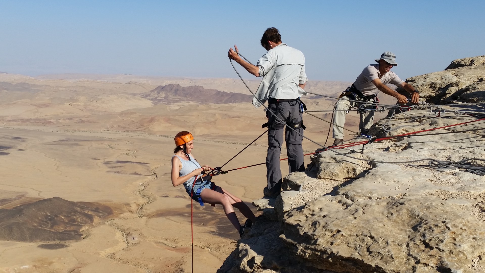גלישת צוקים מכתש רמון